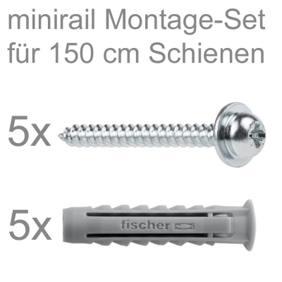 Montageset für 1,5-Meter minirail Bilderschiene